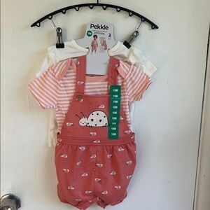 Pekkle Pink Kids Matching Set size 18 months